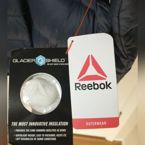 Reebok Men's and Big Men's Packable Puffer Jacket, Sizes 2XL , Charcoal Color.